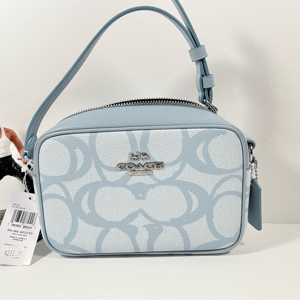 NWT！COACH Mini Jamie Camera Bag In Sketch Signature